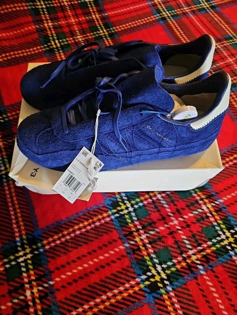 Addias Y-3 Yohji Yamamoto Gazelle Sneakers (US 12) Blue Suede (ID4451)
